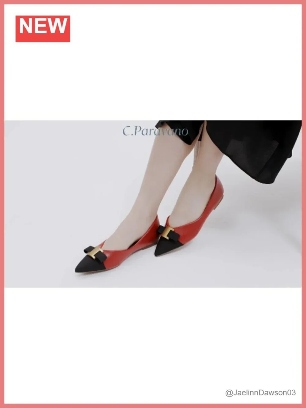 Lambskin Leather Pointed Toe Ballet Flats with Bow Women's Dressy Casual Shoes